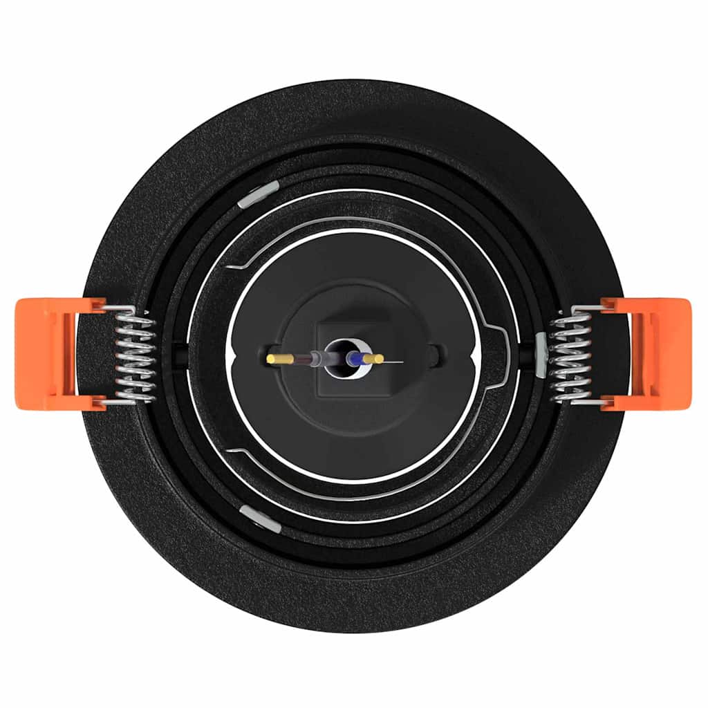 Spotlights med strålkastare 24 pcs Svart 9 x 9 x cm Aluminium