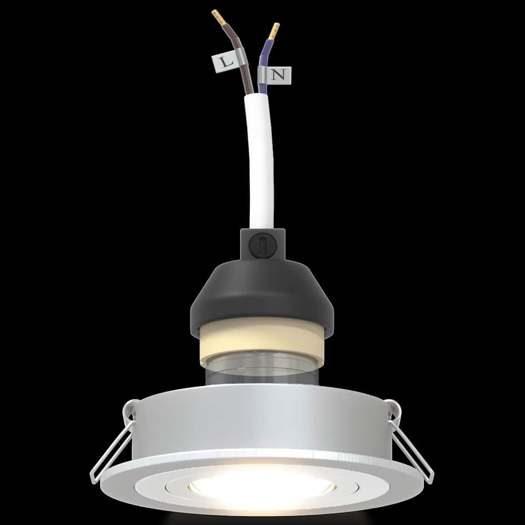 Spotlights med strålkastare 6 pcs Silver 9 x 9 x cm Aluminium