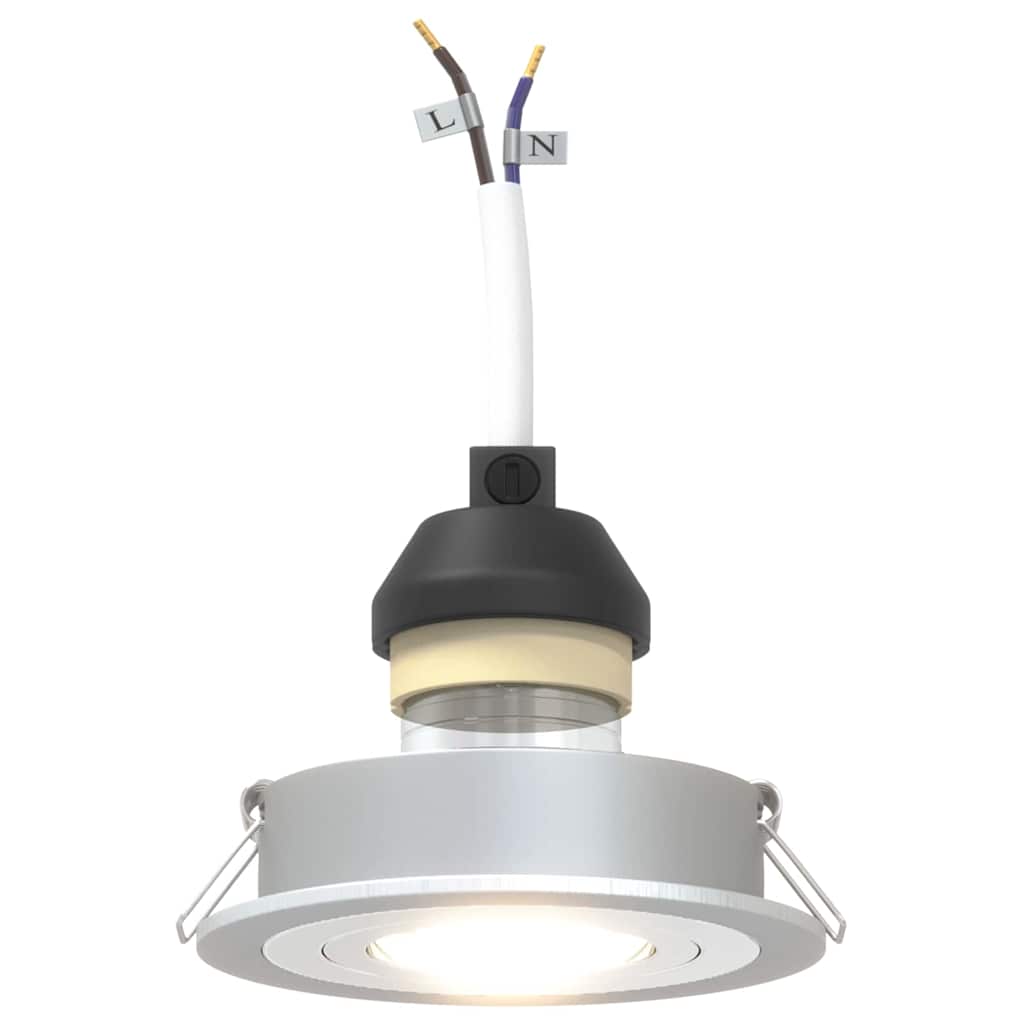 Spotlights med strålkastare 24 pcs Silver 9 x 9 x cm Aluminium