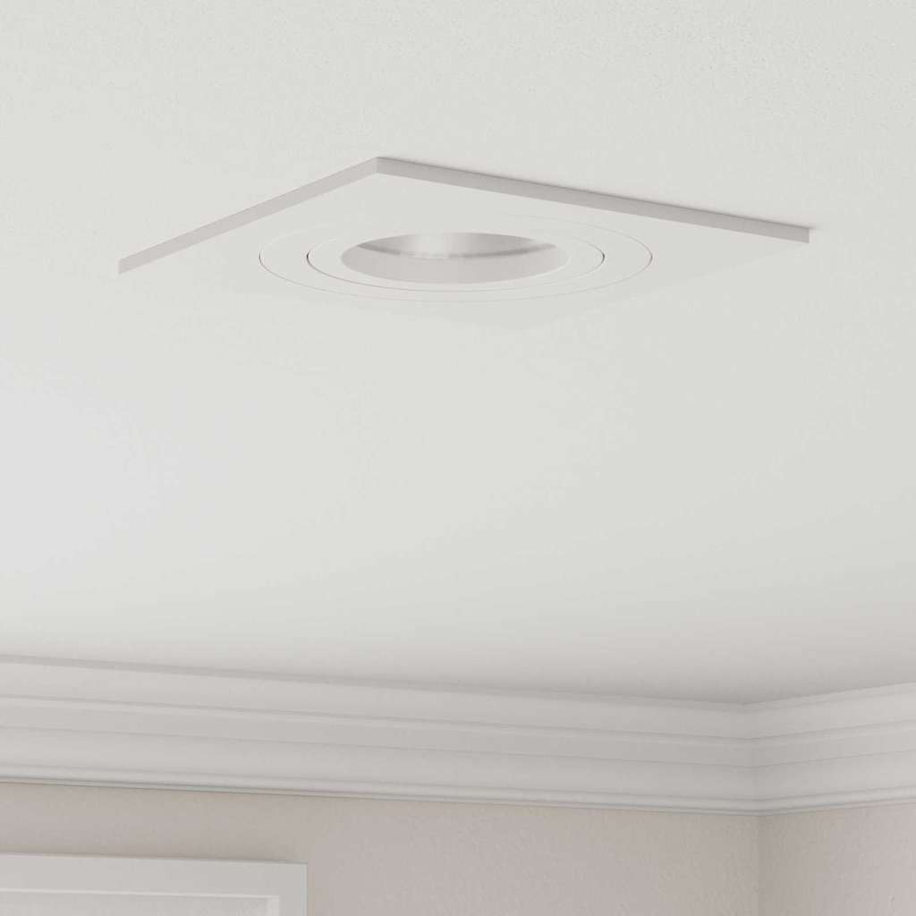 Spotlights med strålkastare 6 pcs Vit 9 x 9 x cm Aluminium