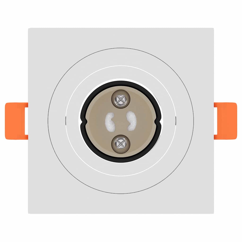 Spotlights med strålkastare 6 pcs Vit 9 x 9 x cm Aluminium