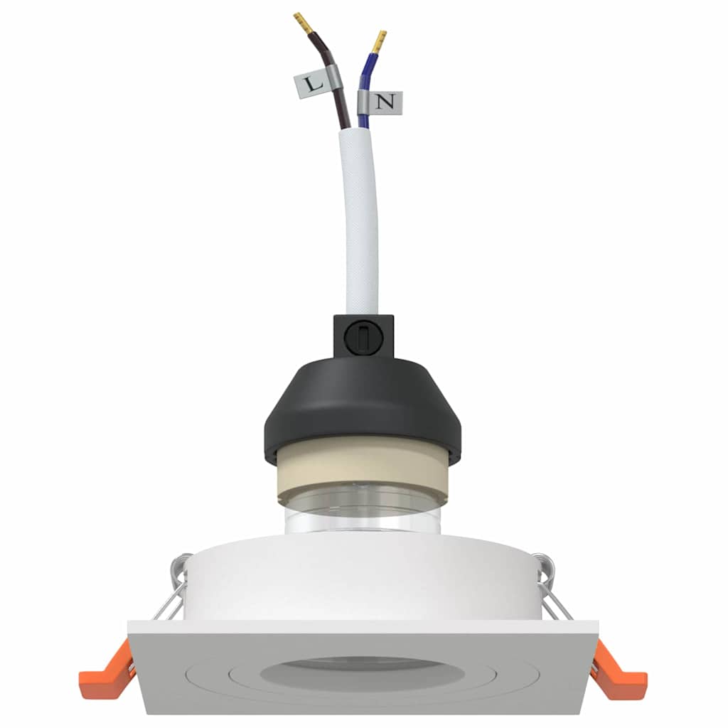 Spotlights med strålkastare 6 pcs Vit 9 x 9 x cm Aluminium