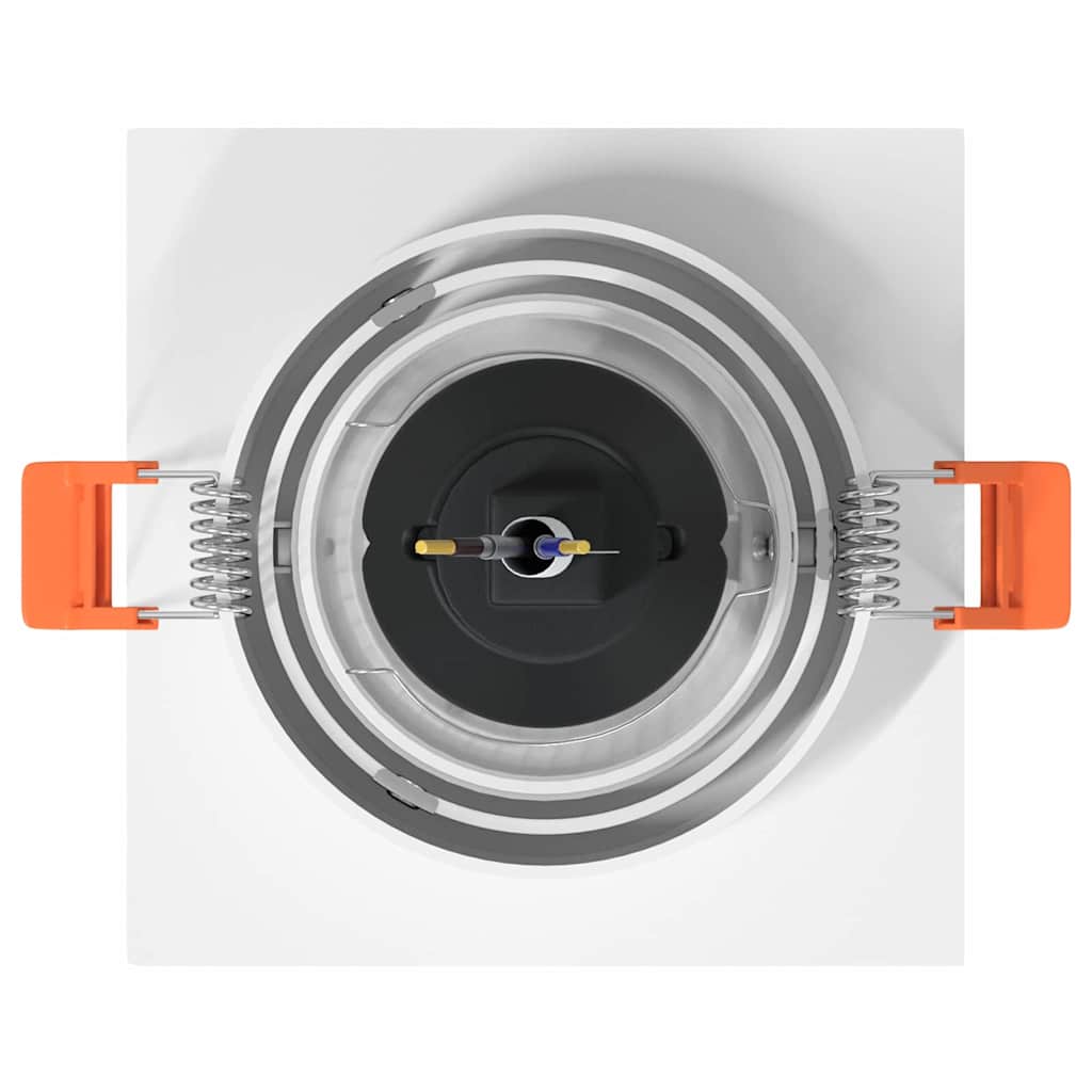 Spotlights med strålkastare 6 pcs Vit 9 x 9 x cm Aluminium