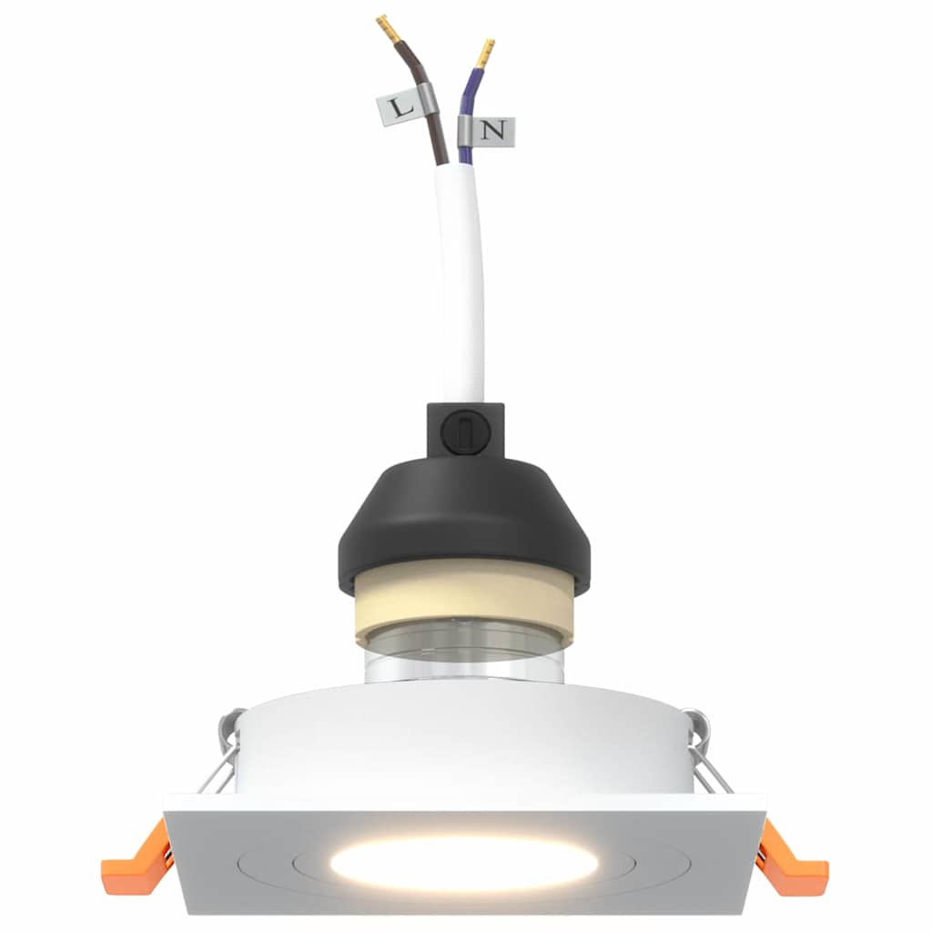 Spotlights med strålkastare 12 pcs Vit 9 x 9 x cm Aluminium