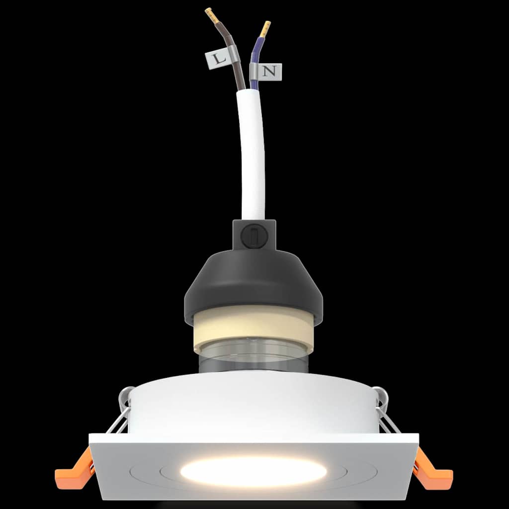 Spotlights med strålkastare 24 pcs Vit 9 x 9 x cm Aluminium