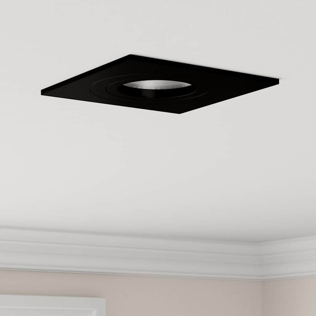 Spotlights med strålkastare 6 pcs Svart 9 x 9 x cm Aluminium