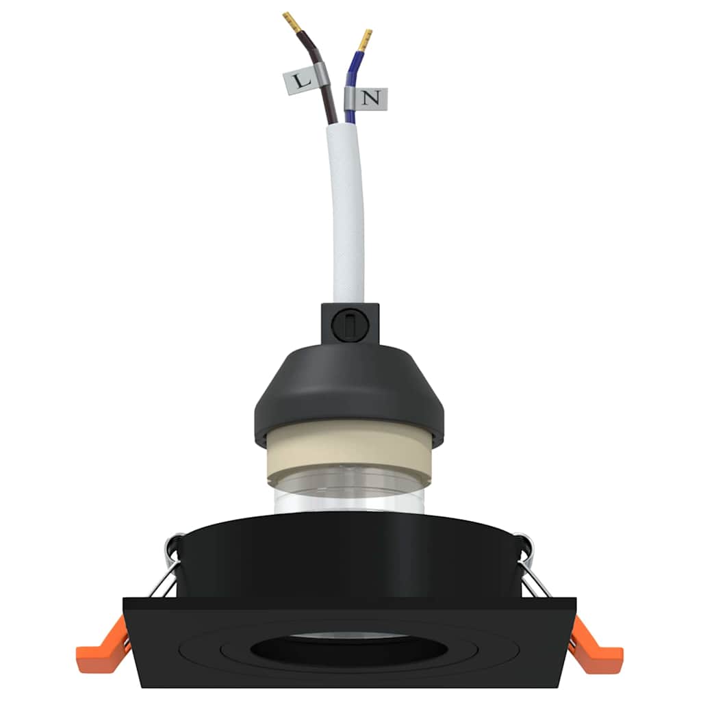 Spotlights med strålkastare 6 pcs Svart 9 x 9 x cm Aluminium