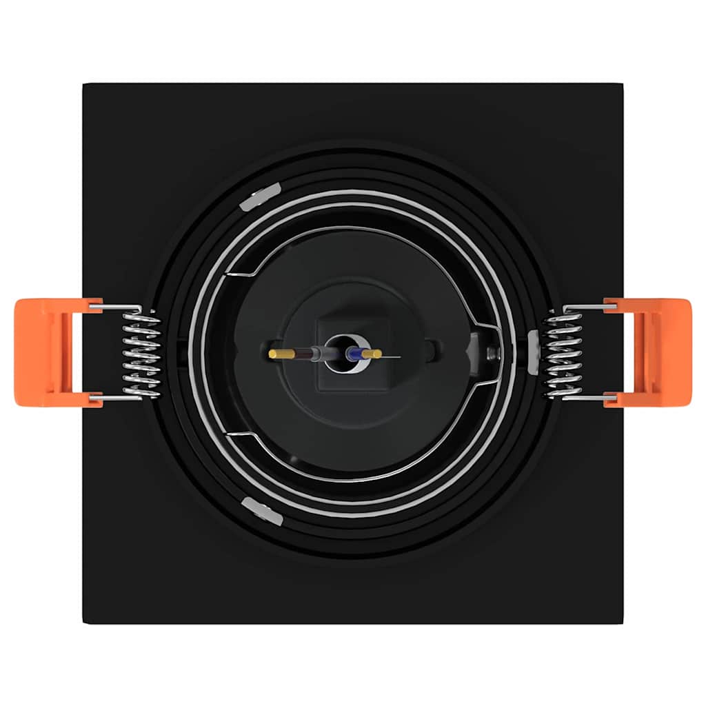 Spotlights med strålkastare 6 pcs Svart 9 x 9 x cm Aluminium