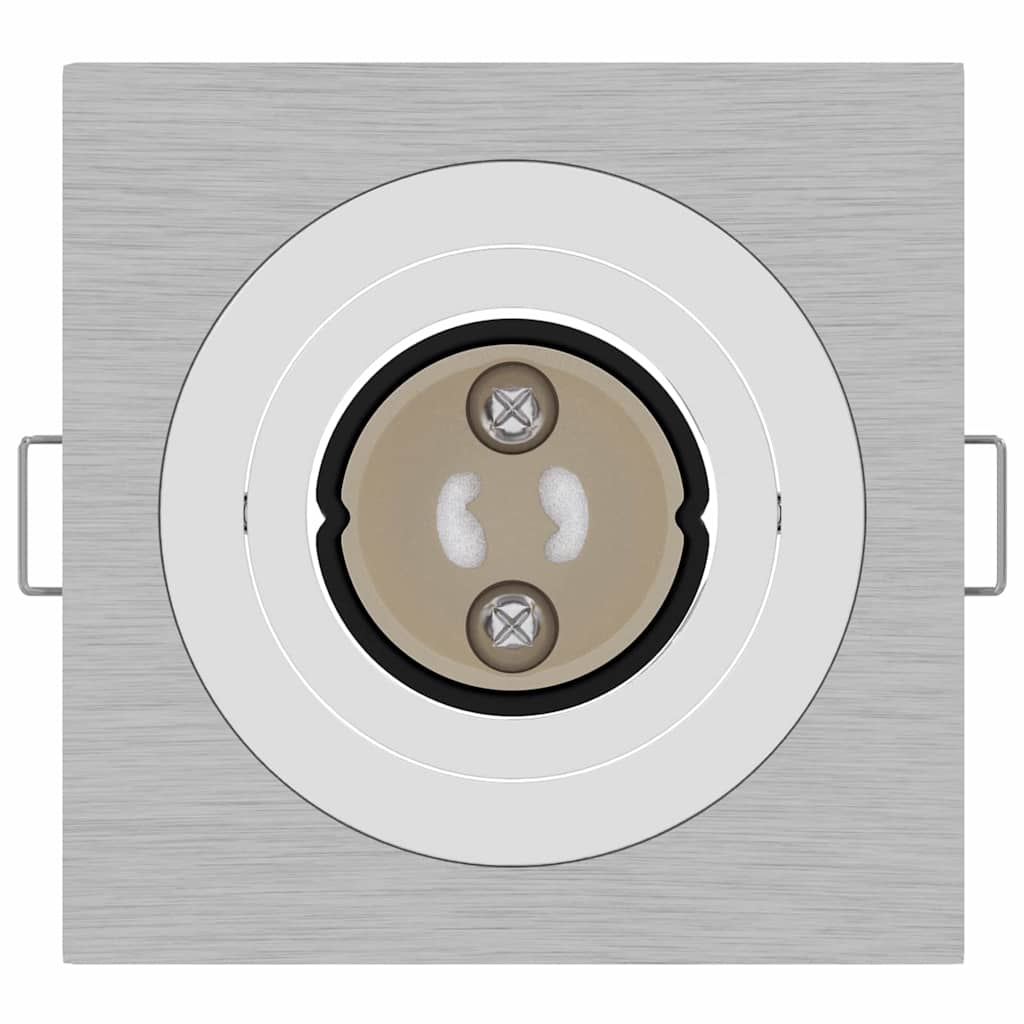 Spotlights med strålkastare 24 pcs Silver 9 x 9 x cm Aluminium