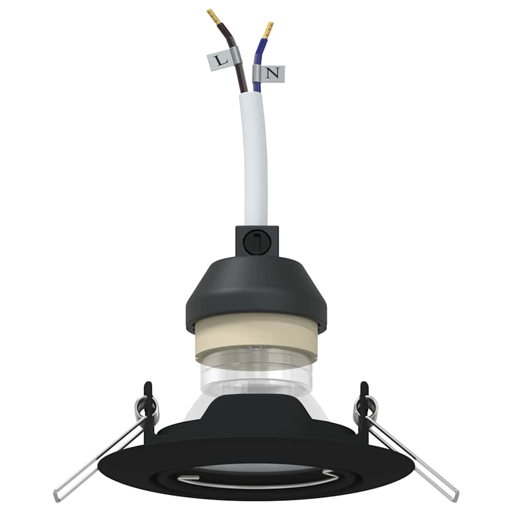 Spotlights med strålkastare 12 pcs Svart 9 x 9 cm Metall