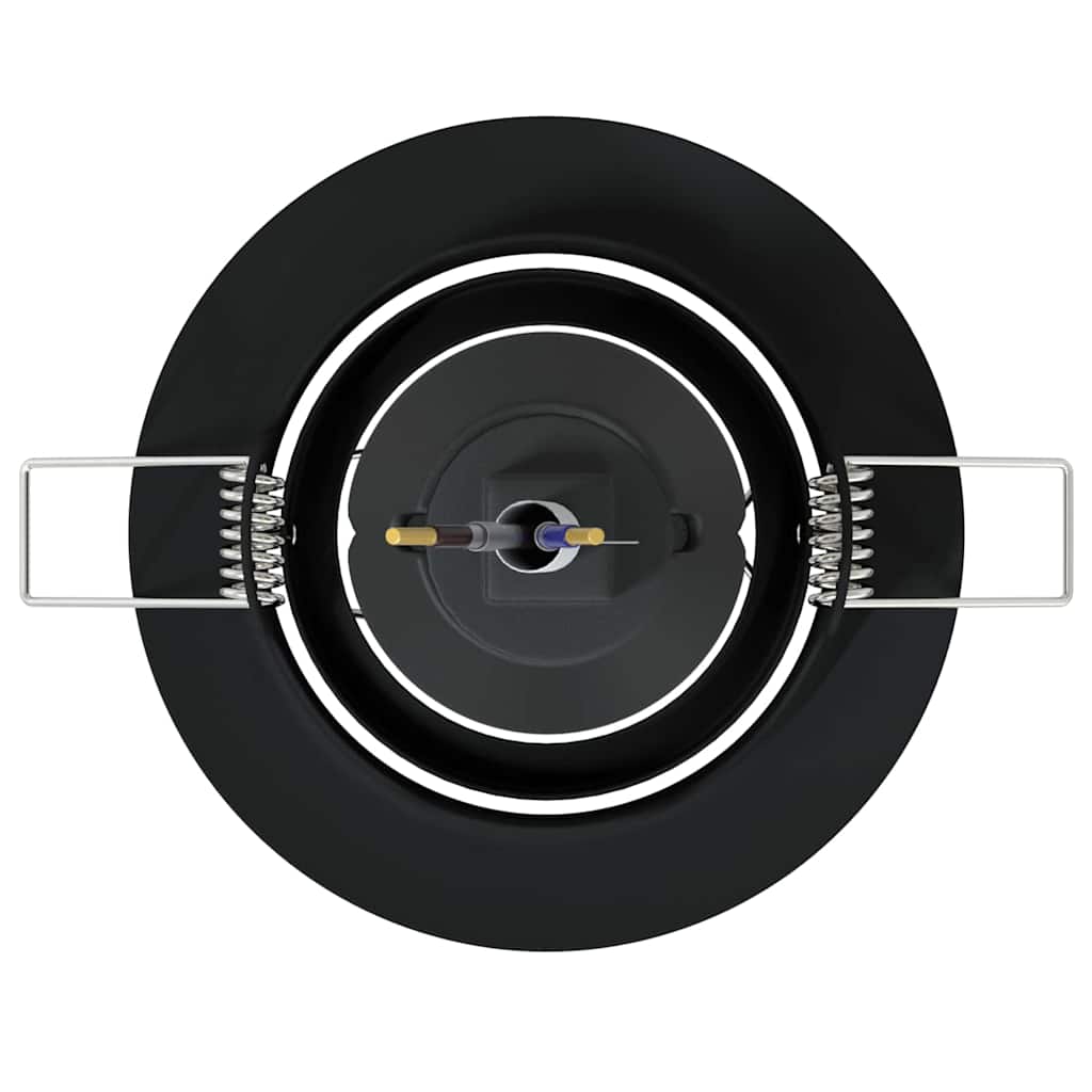 Spotlights med strålkastare 12 pcs Svart 9 x 9 cm Metall