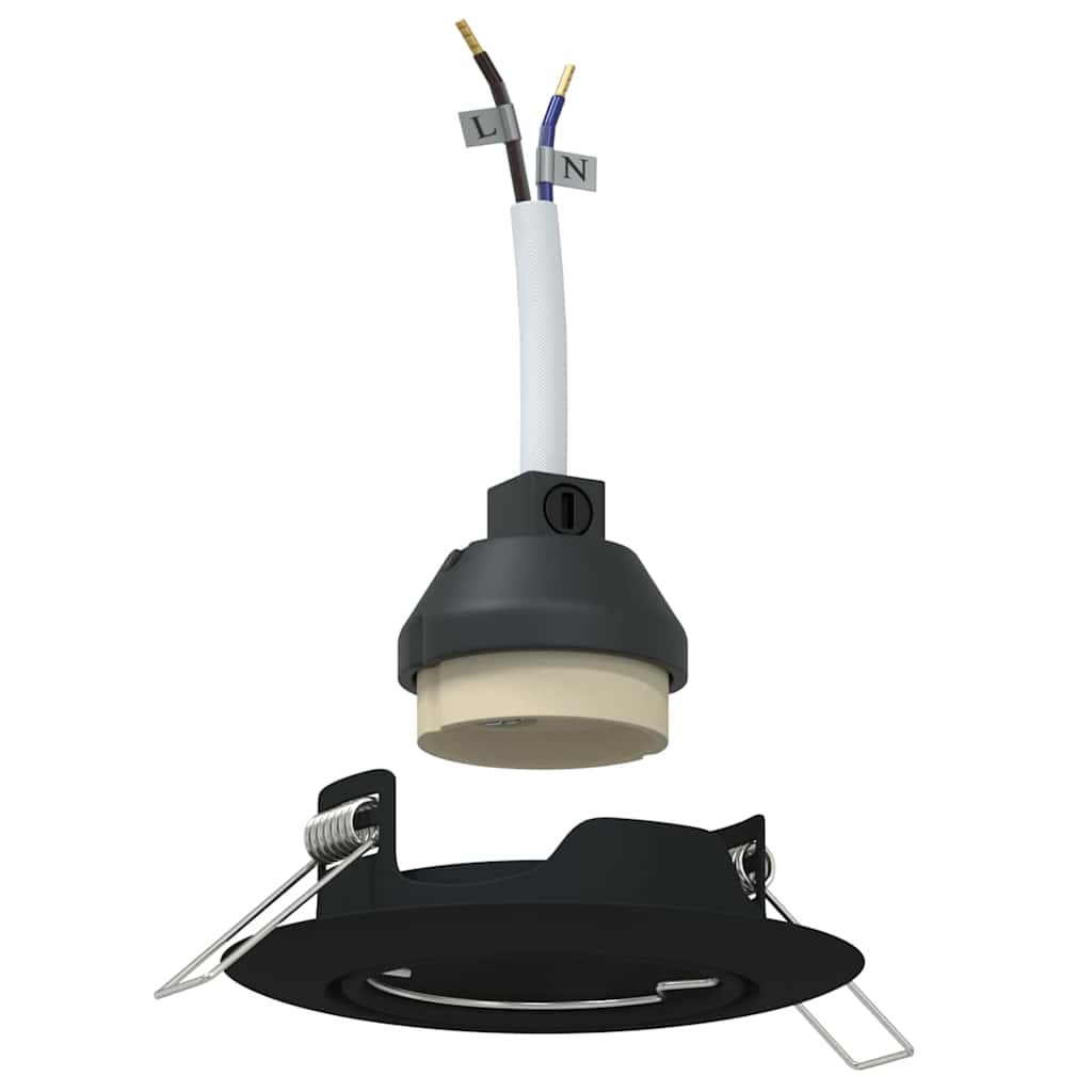 Spotlights med strålkastare 24 pcs Svart 9 x 9 cm Metall