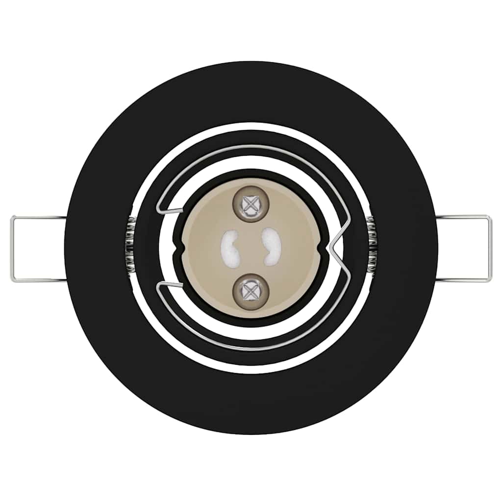 Spotlights med strålkastare 24 pcs Svart 9 x 9 cm Metall