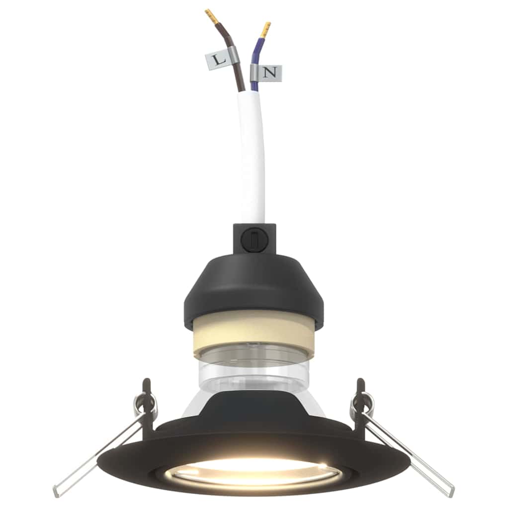 Spotlights med strålkastare 24 pcs Svart 9 x 9 cm Metall