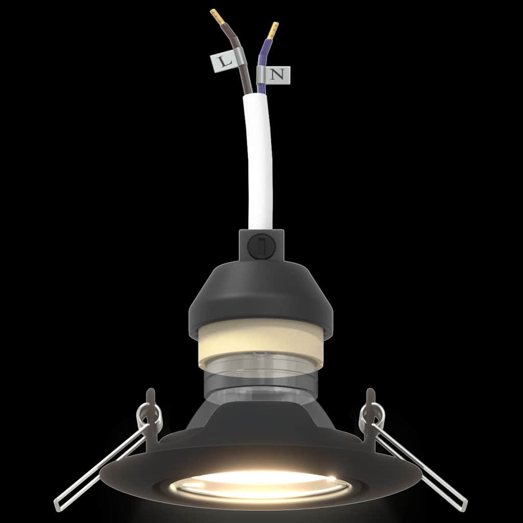 Spotlights med strålkastare 24 pcs Svart 9 x 9 cm Metall