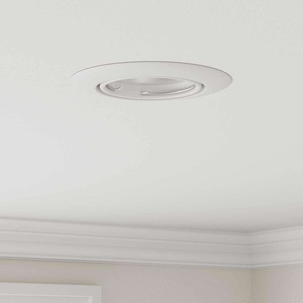 Spotlights med strålkastare 6 pcs Vit 9 x 9 cm Metall