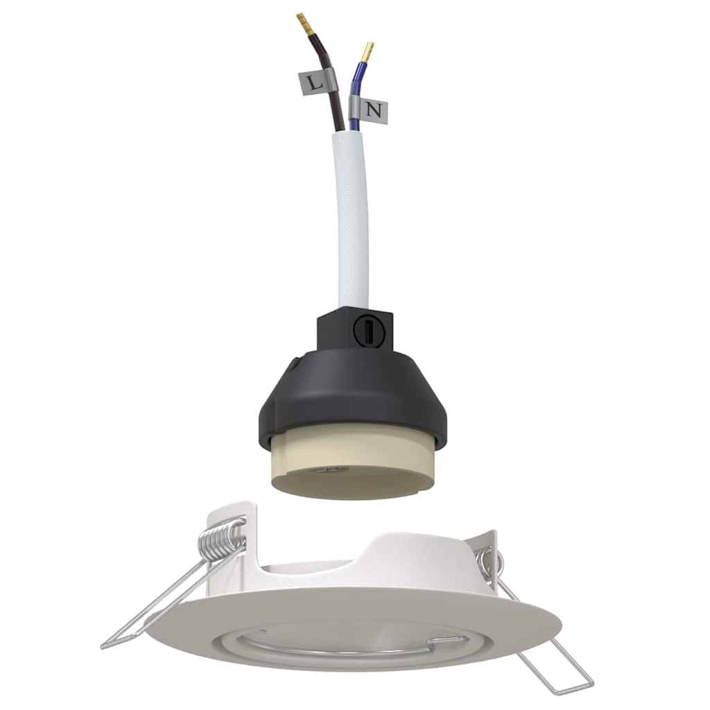 Spotlights med strålkastare 6 pcs Vit 9 x 9 cm Metall