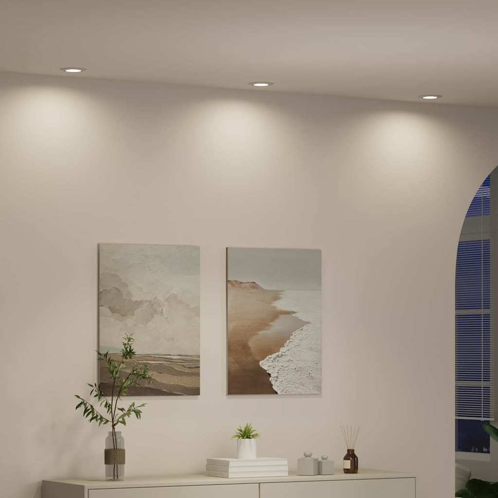 Spotlights med strålkastare 12 pcs Vit 9 x 9 cm Metall