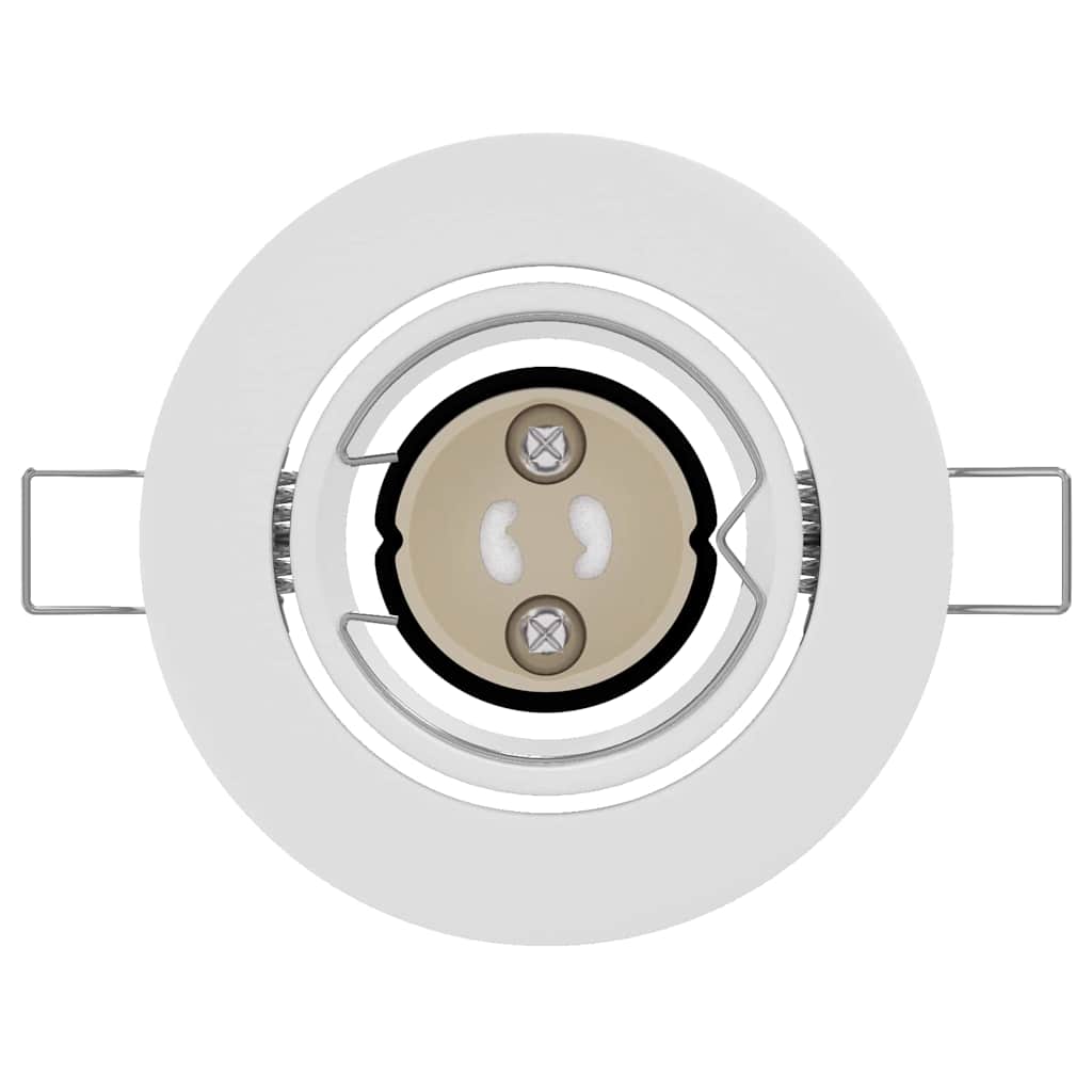 Spotlights med strålkastare 12 pcs Vit 9 x 9 cm Metall