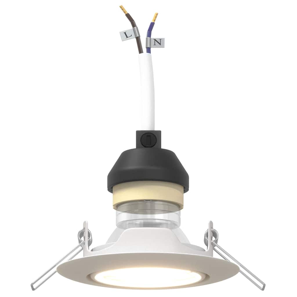 Spotlights med strålkastare 12 pcs Vit 9 x 9 cm Metall