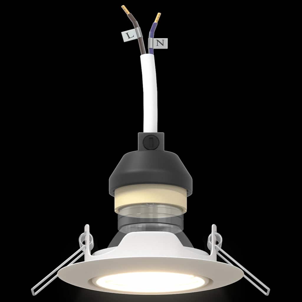 Spotlights med strålkastare 12 pcs Vit 9 x 9 cm Metall