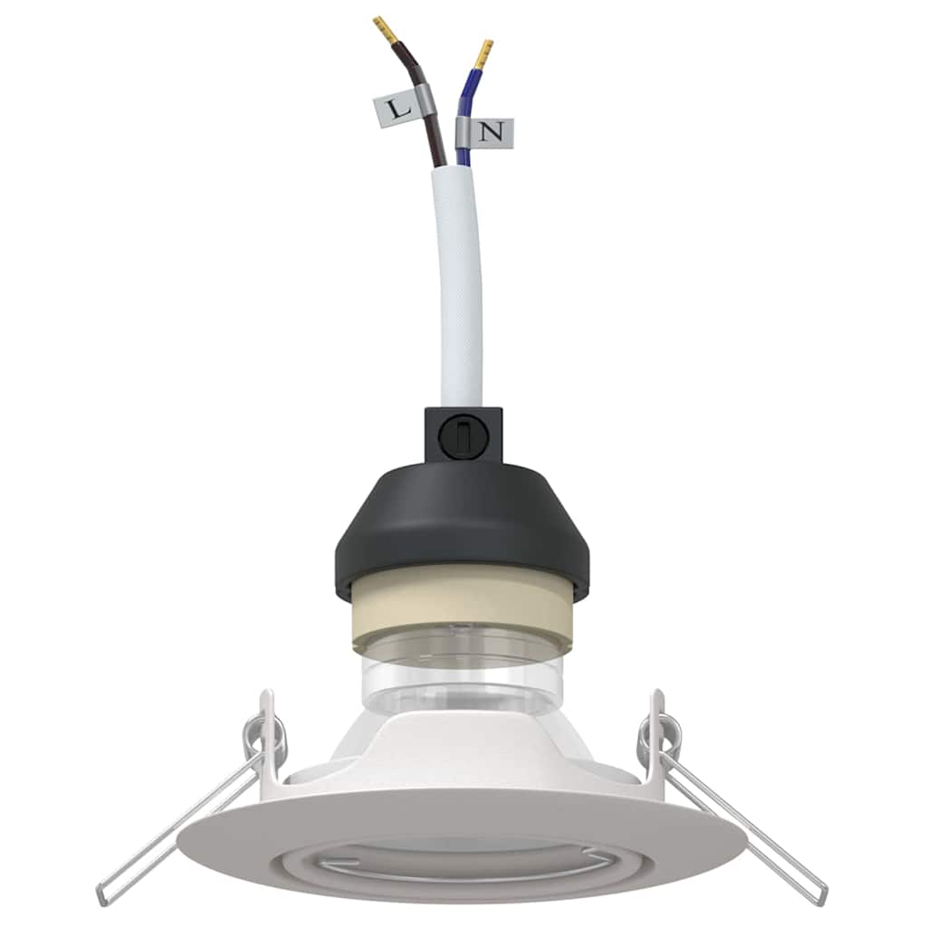 Spotlights med strålkastare 24 pcs Vit 9 x 9 cm Metall