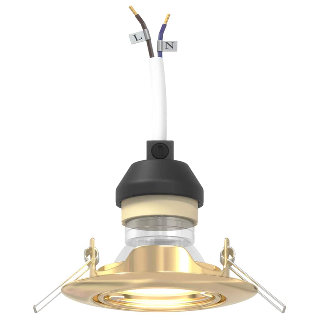 Spotlights med strålkastare 6 pcs Guld 9 x 9 cm Metall