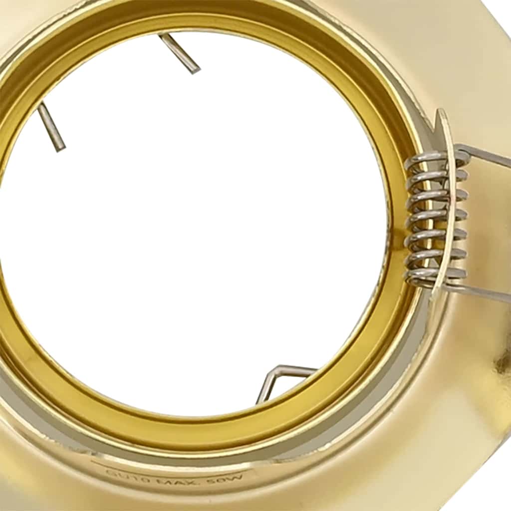 Spotlights med strålkastare 12 pcs Guld 9 x 9 cm Metall