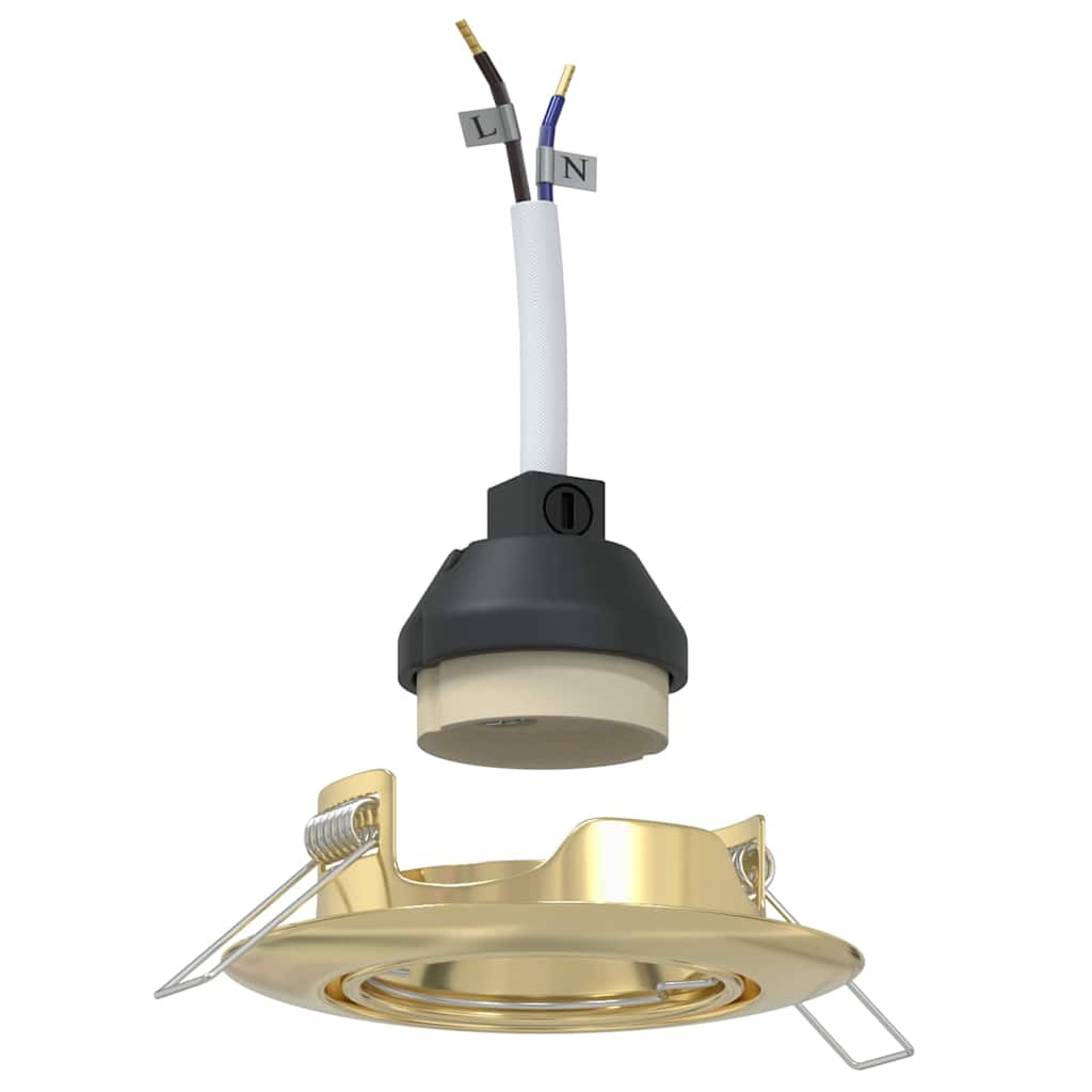 Spotlights med strålkastare 12 pcs Guld 9 x 9 cm Metall