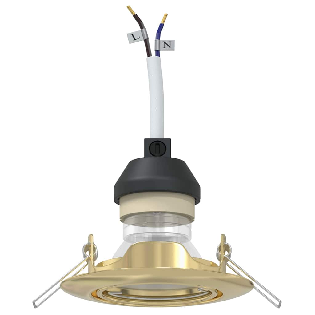 Spotlights med strålkastare 24 pcs Guld 9 x 9 cm Metall