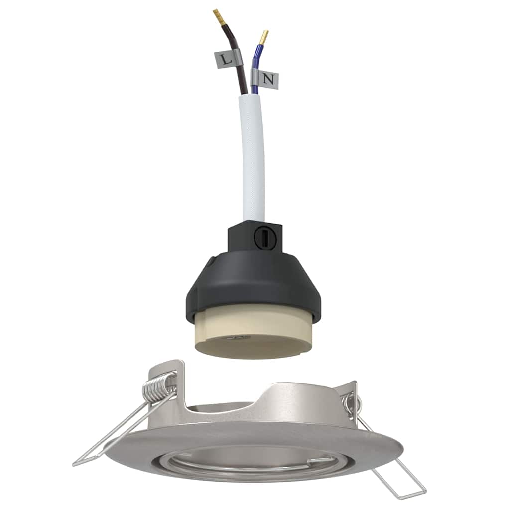 Spotlights med strålkastare 6 pcs Silver 9 x 9 cm Metall