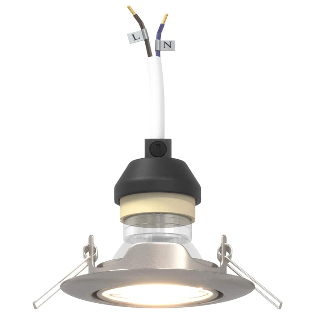 Spotlights med strålkastare 12 pcs Silver 9 x 9 cm Metall