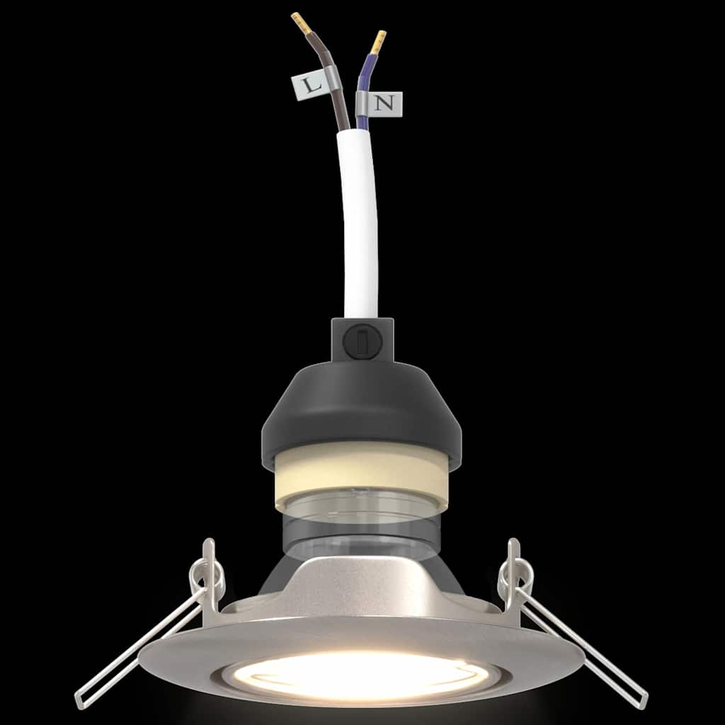 Spotlights med strålkastare 12 pcs Silver 9 x 9 cm Metall