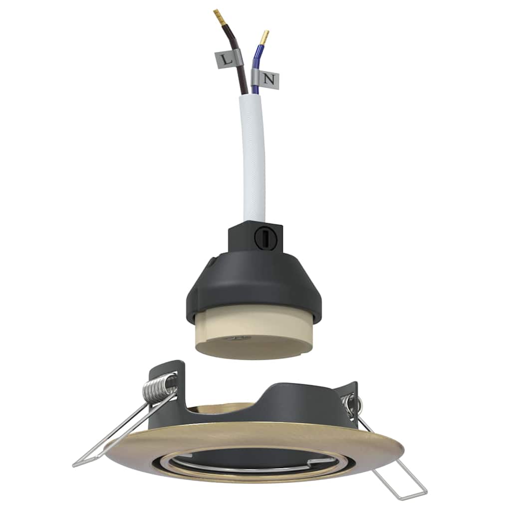 Spotlights med strålkastare 6 pcs Mässing 9 x 9 cm Metall