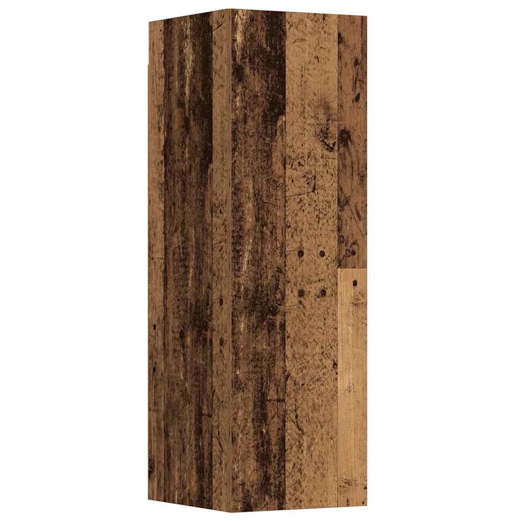 Väggmonterade TV-skåp 3 st åldrat trä konstruerat trä