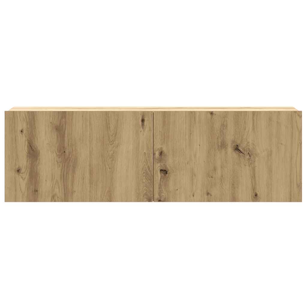 TV-skåp väggmonterat 2 delar artisan ek konstruerat trä