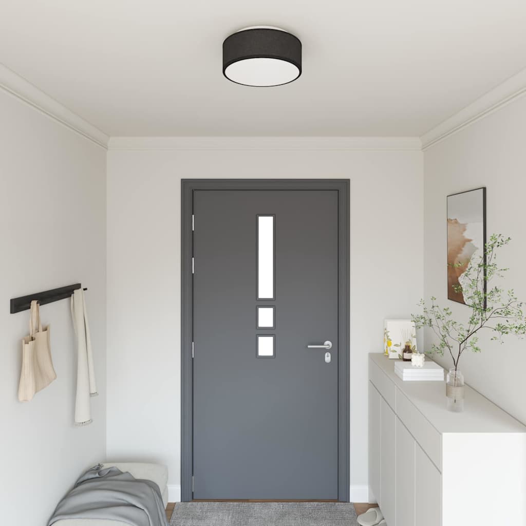 Taklampa Svart 30 x 13.5 cm tyg