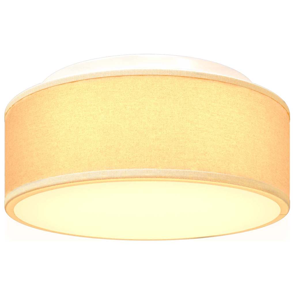 Taklampa Vit 30 x 13.5 cm tyg