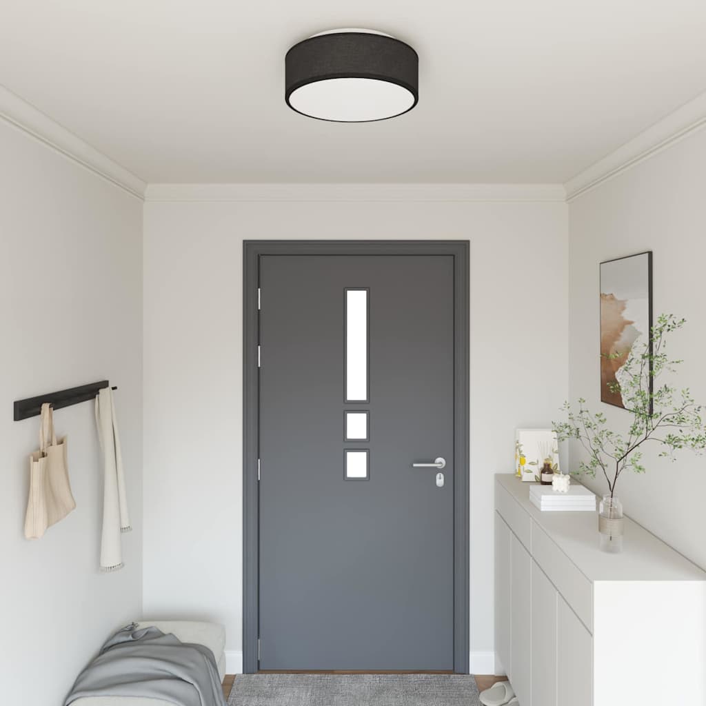 Taklampa Svart 38 x 13.5 cm tyg