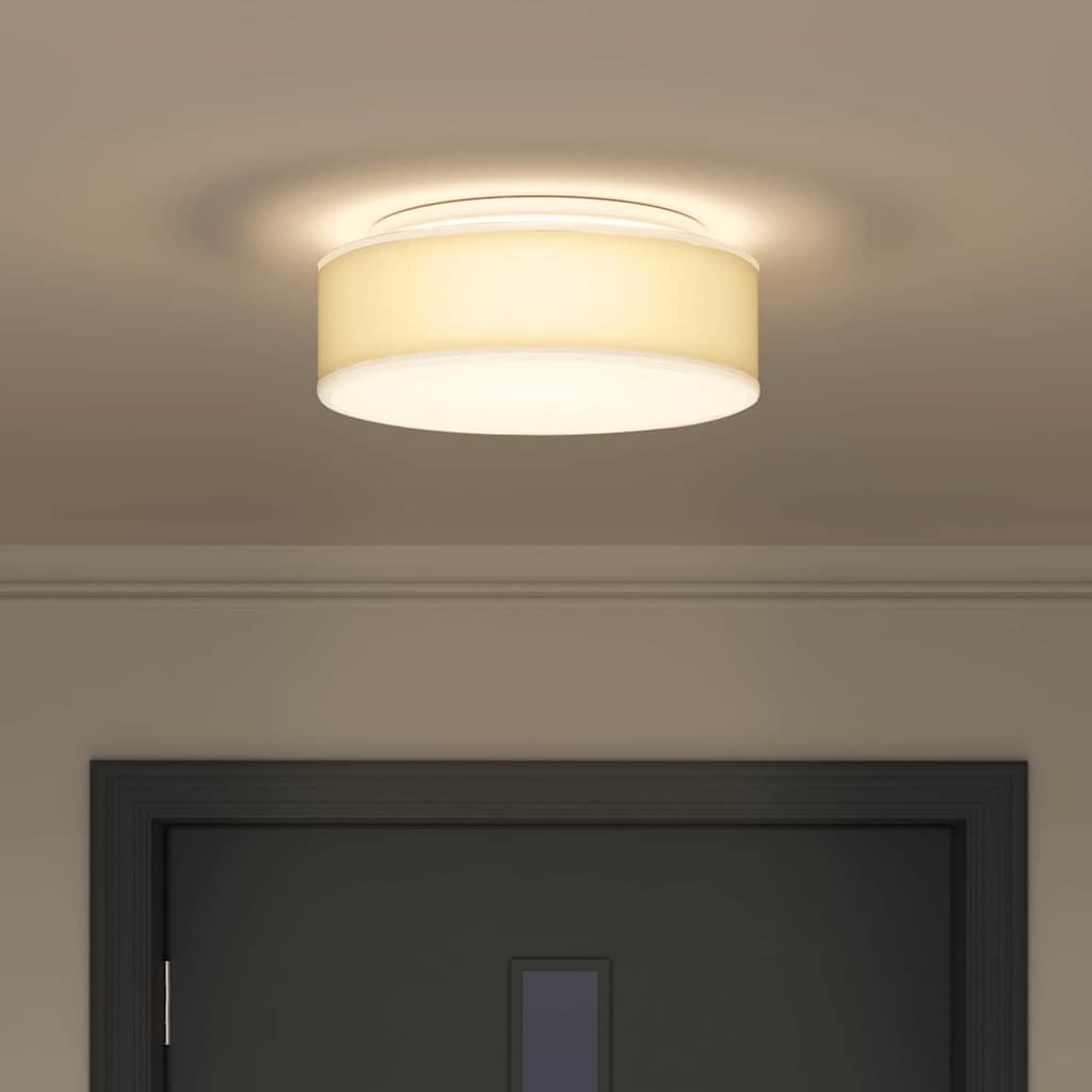 Taklampa Vit 38 x 13.5 cm tyg