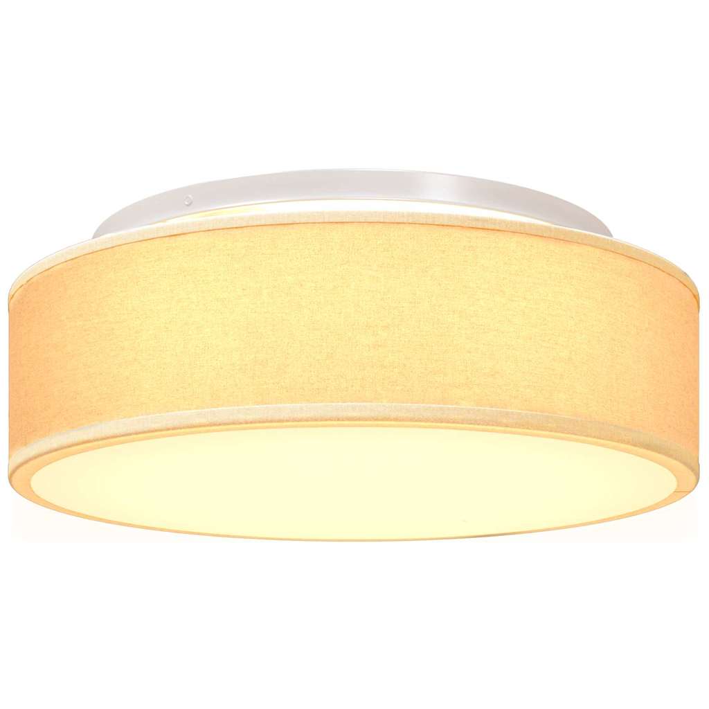 Taklampa Vit 38 x 13.5 cm tyg