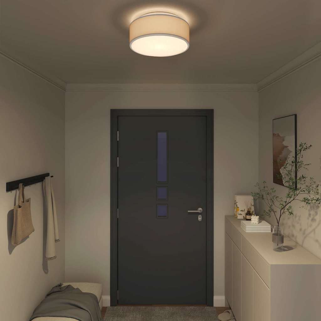 Taklampa Grå 38 x 13.5 cm tyg