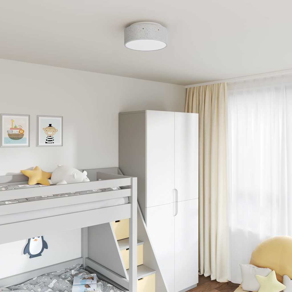 Taklampa Grå 30 x 13.5 cm tyg