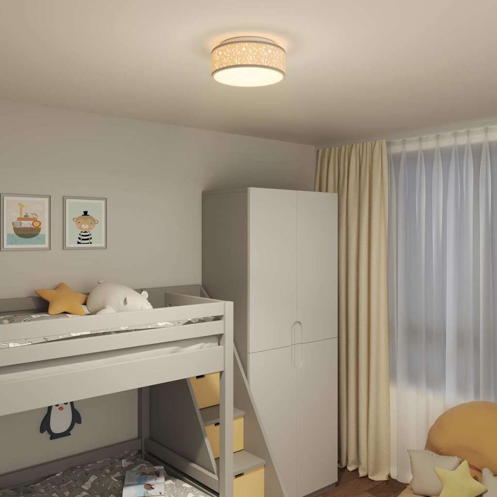 Taklampa Taupe 30 x 13.5 cm tyg