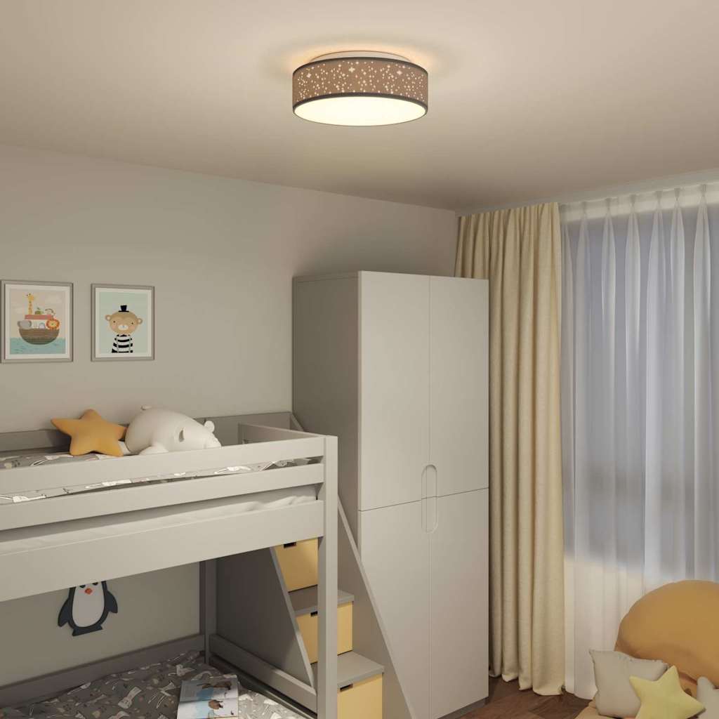 Taklampa Svart 38 x 13.5 cm tyg