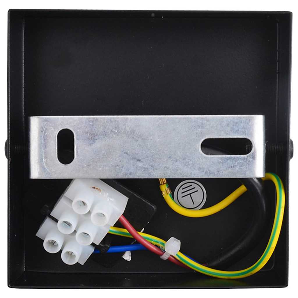 Takspotlight Svart 13 x 13 x 26 cm Glas och metall