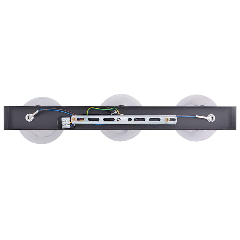 Takspotlight Svart 54 x 13 x 26 cm Glas och metall