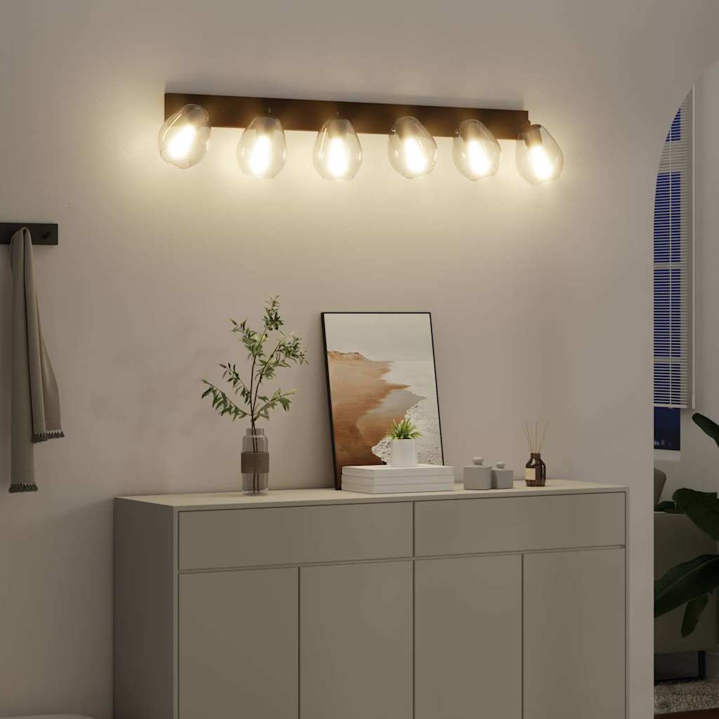 Takspotlight Svart 110.5 x 13 x 26 cm Glas och metall