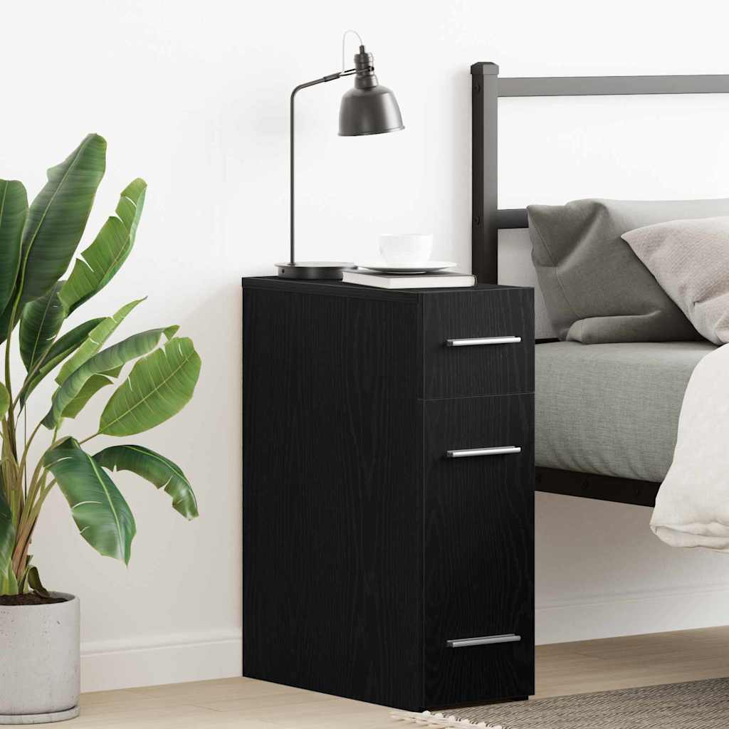 Apoteksskåp Svart ek 20 x 45.5 x 60 cm Konstruerat trä