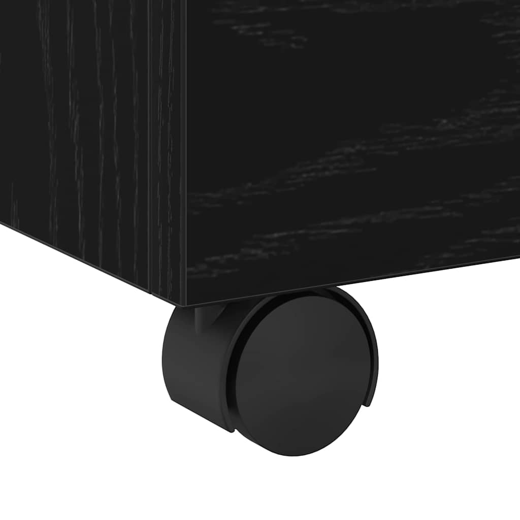 Arkivkåp med låda Svart Ek 45 x 38 x 54 cm Konstruerat trä